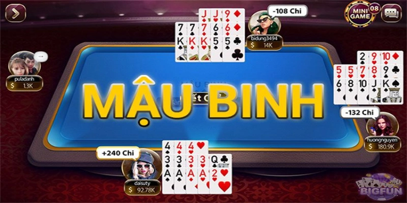 5 bước chơi bài Mậu Binh chi tiết